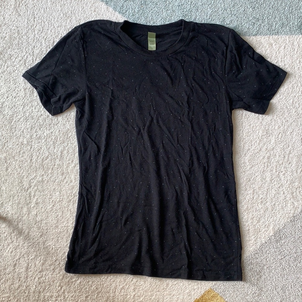 Alternative Apparel Black Tee with Grey Crosses